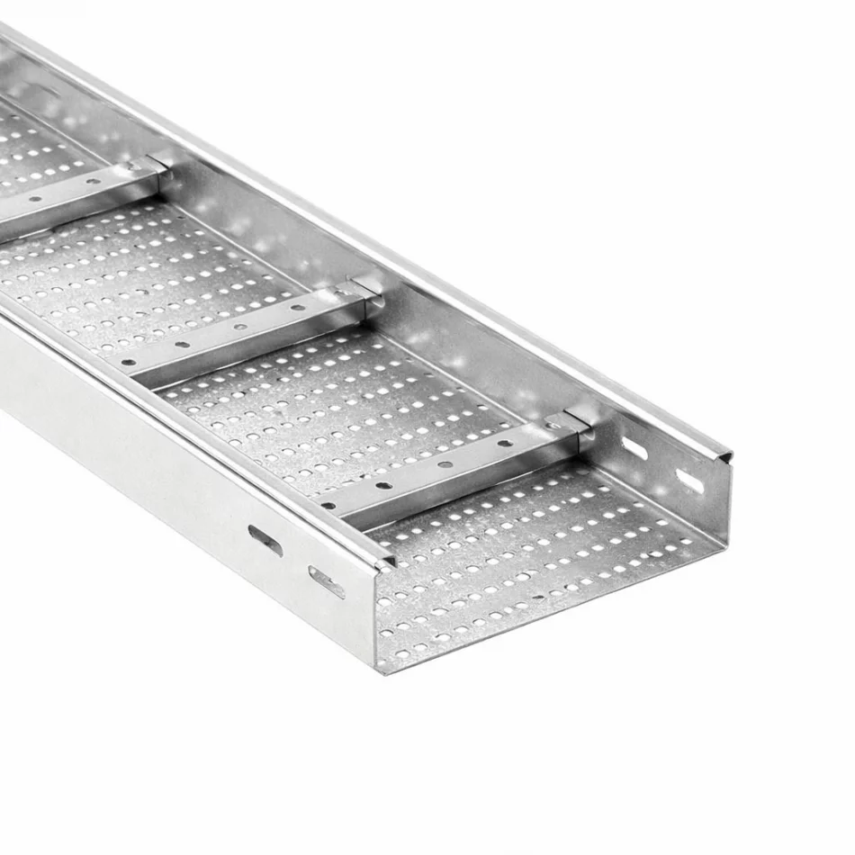 Лоток перфорированный 200x200x6000 лонжерон 1.5 мм горячеоцинкованный фото